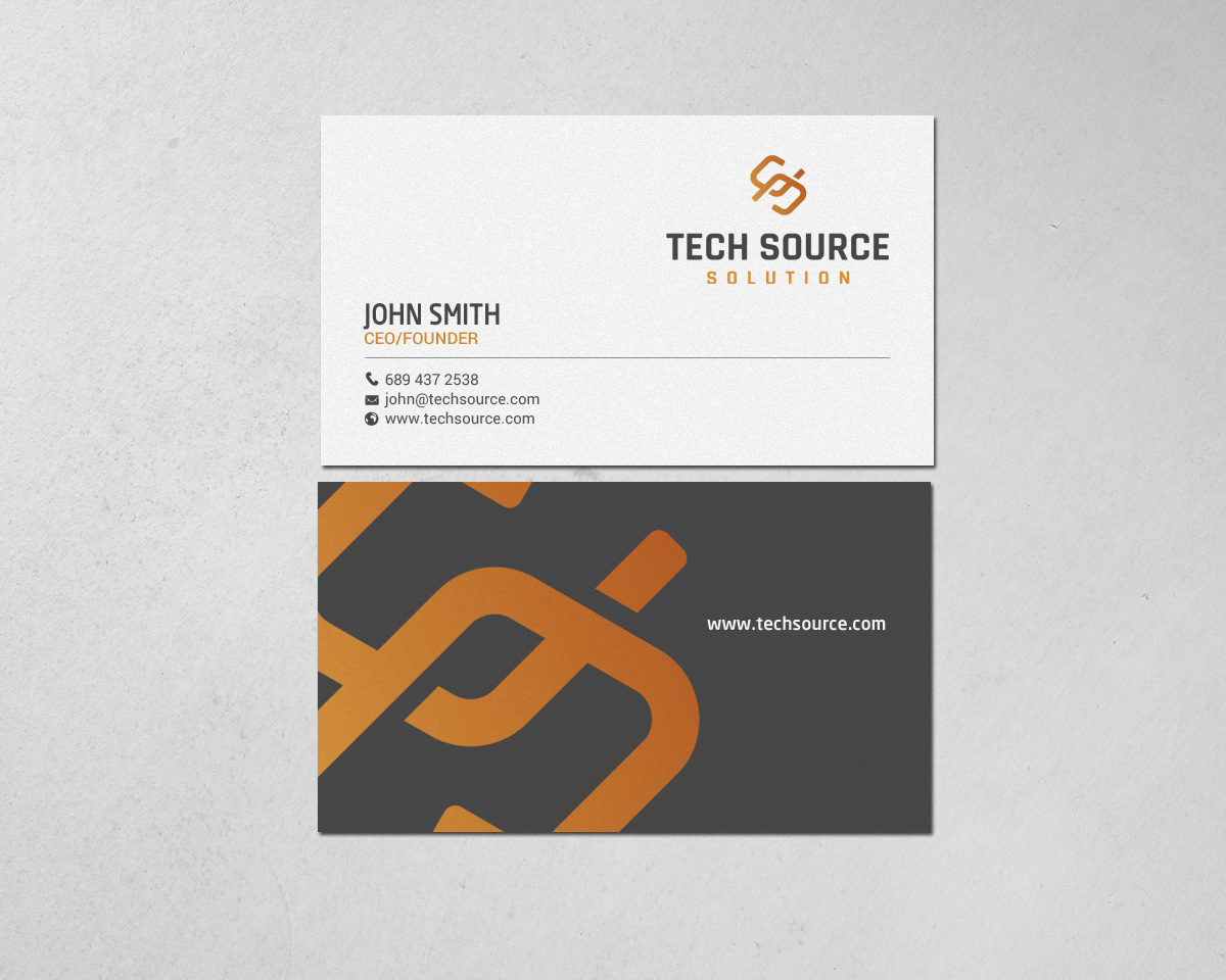 Business Card Design by chandrayaan.creative for Tech Source Solution | Design #18922851