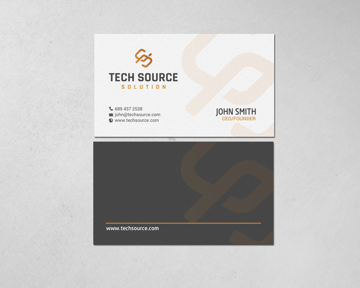 Business Card Design by chandrayaan.creative for Tech Source Solution | Design #18922852