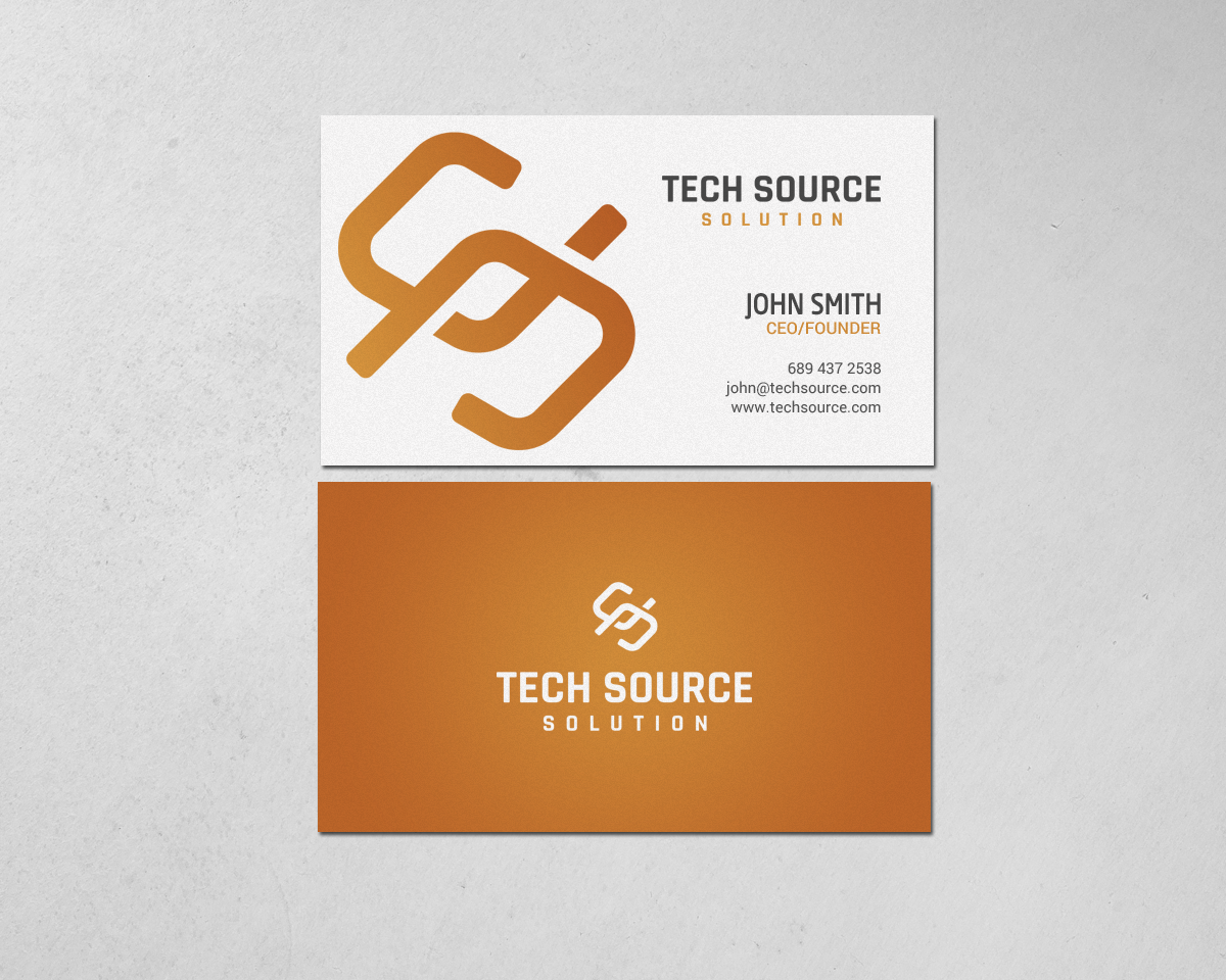Business Card Design by chandrayaan.creative for Tech Source Solution | Design #18922854