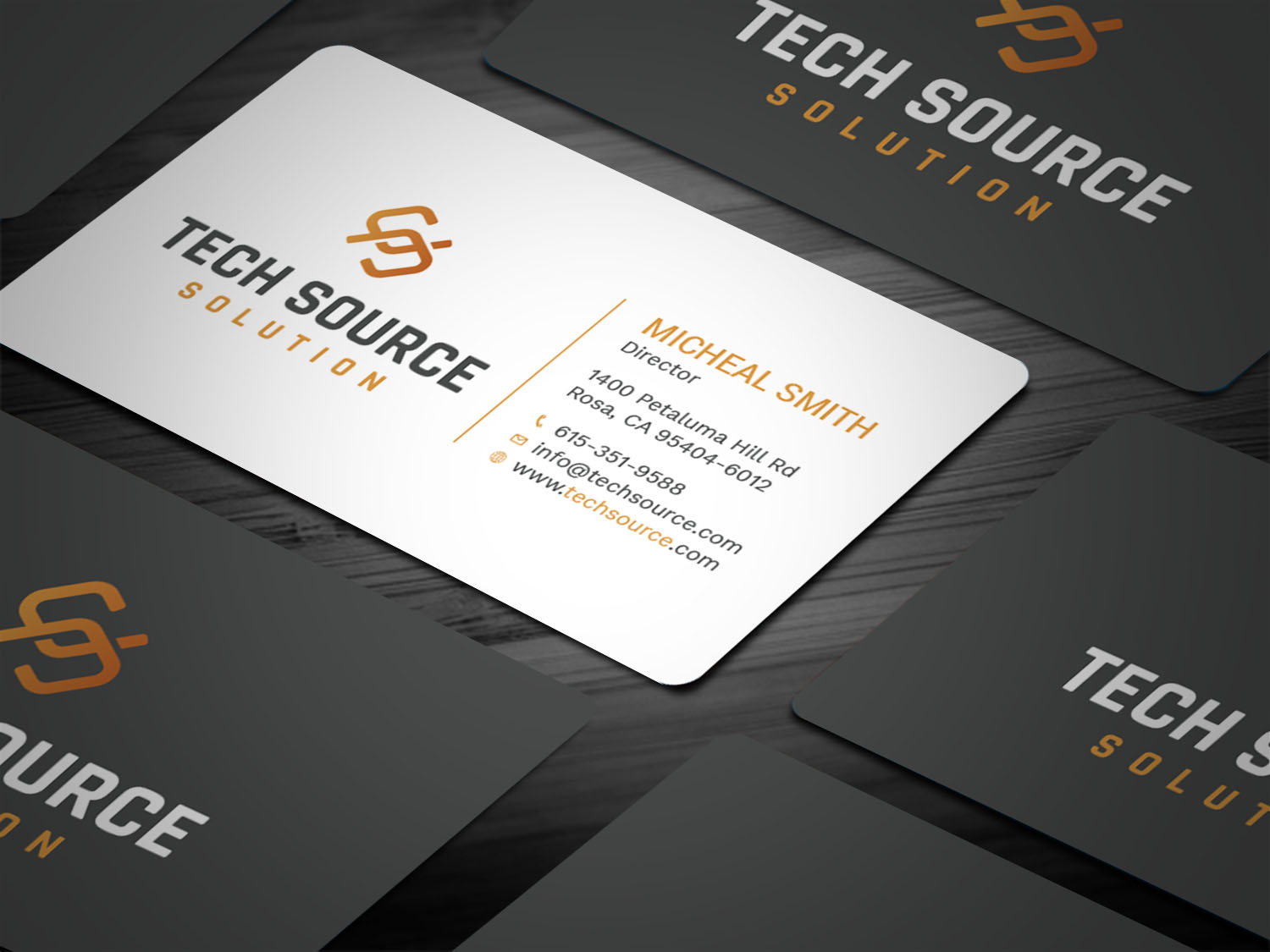 Business Card Design by Tripti Ranjan Gain for Tech Source Solution | Design #18922709