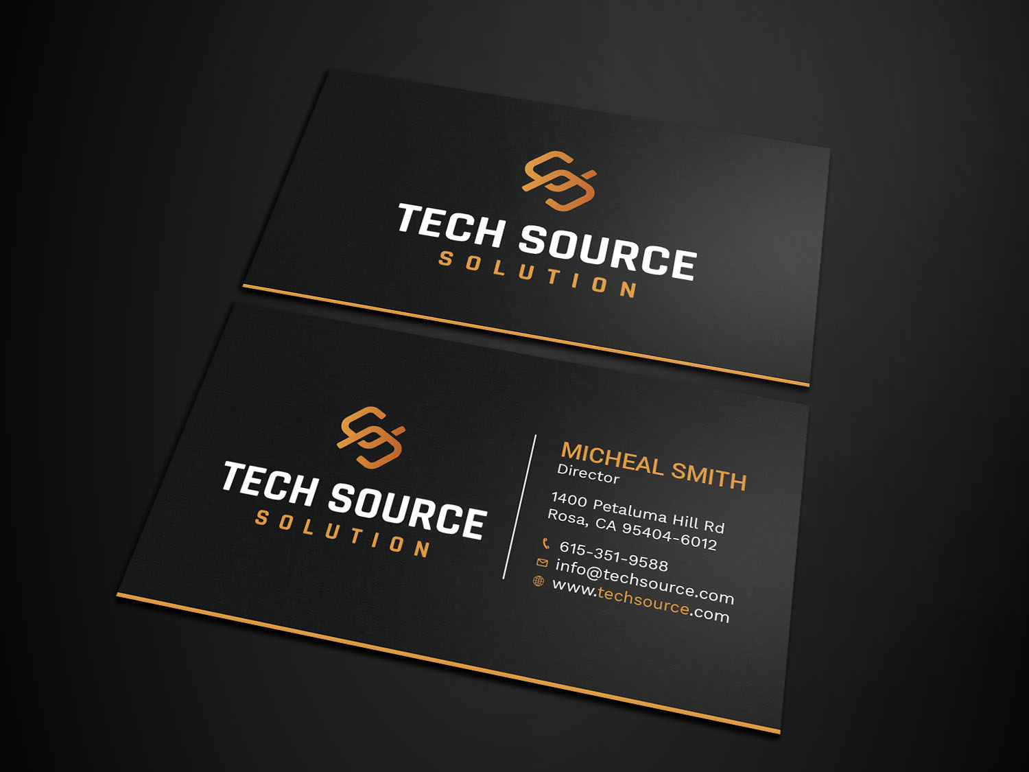 Business Card Design by Tripti Ranjan Gain for Tech Source Solution | Design #18922718