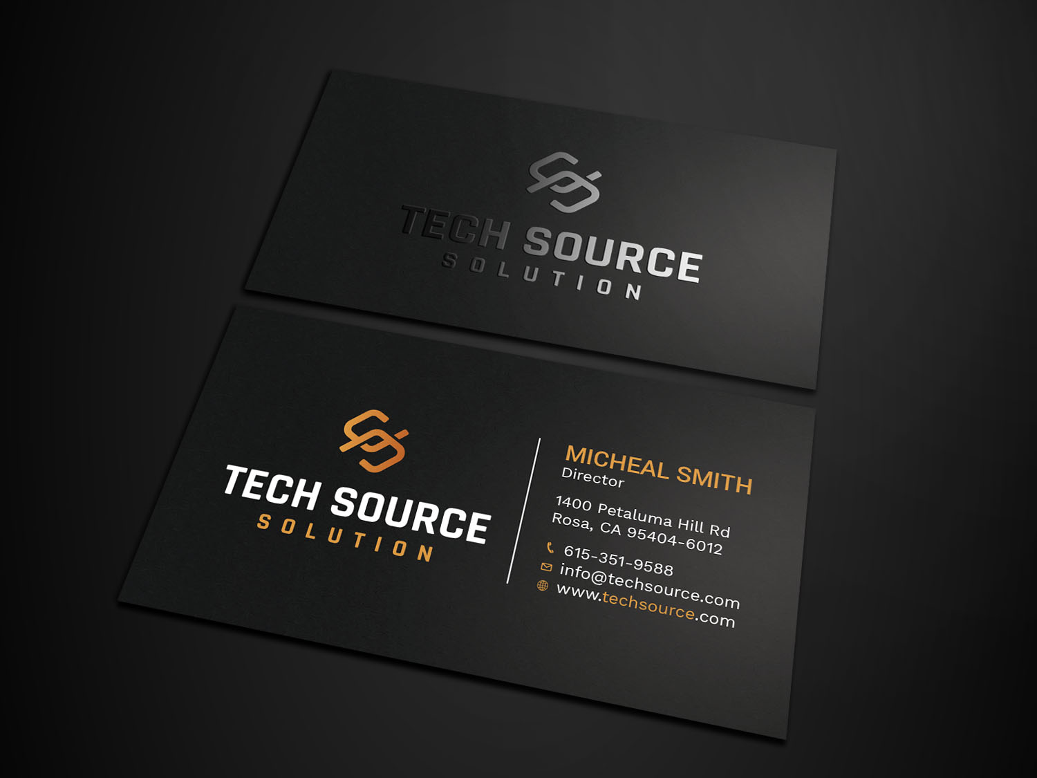 Business Card Design by Tripti Ranjan Gain for Tech Source Solution | Design #18922721