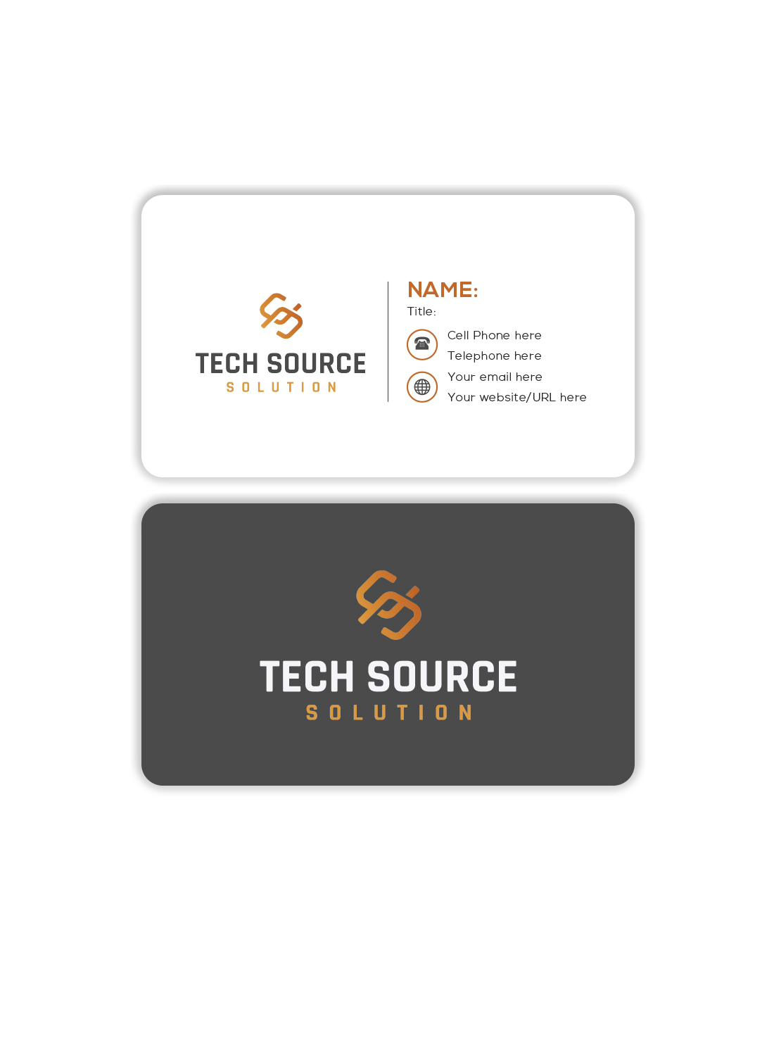 Business Card Design by Bold Pixels for Tech Source Solution | Design #18923255