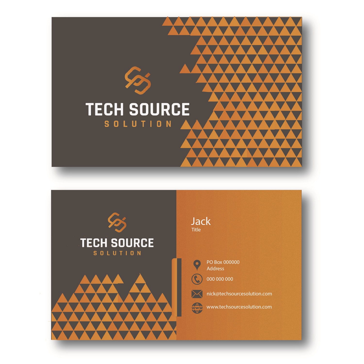 Business Card Design by Protima Khan for Tech Source Solution | Design #18936966