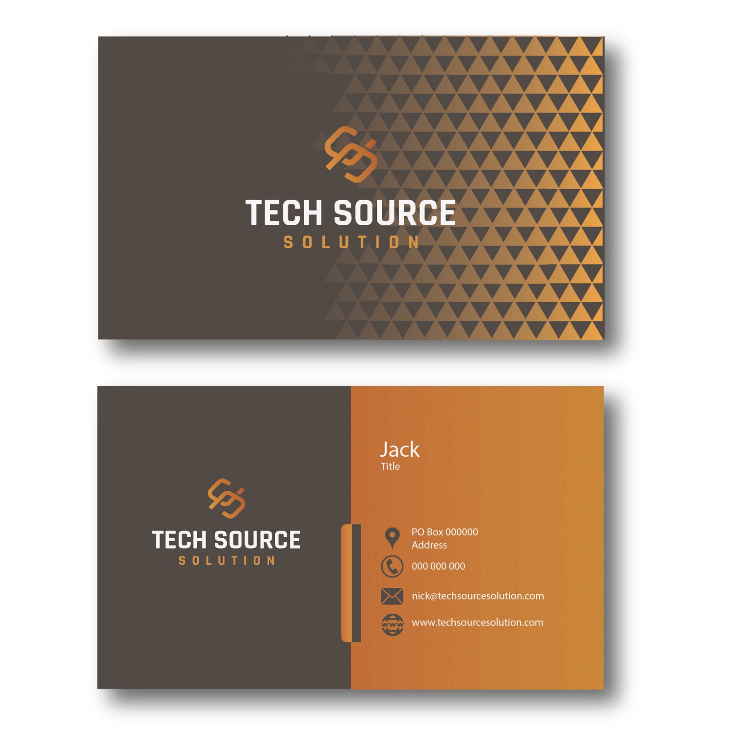 Business Card Design by Protima Khan for Tech Source Solution | Design #18947819