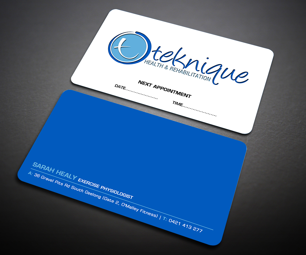 Business Card Design by Designers Hub for Teknique Health & Rehabilitation | Design #19004035