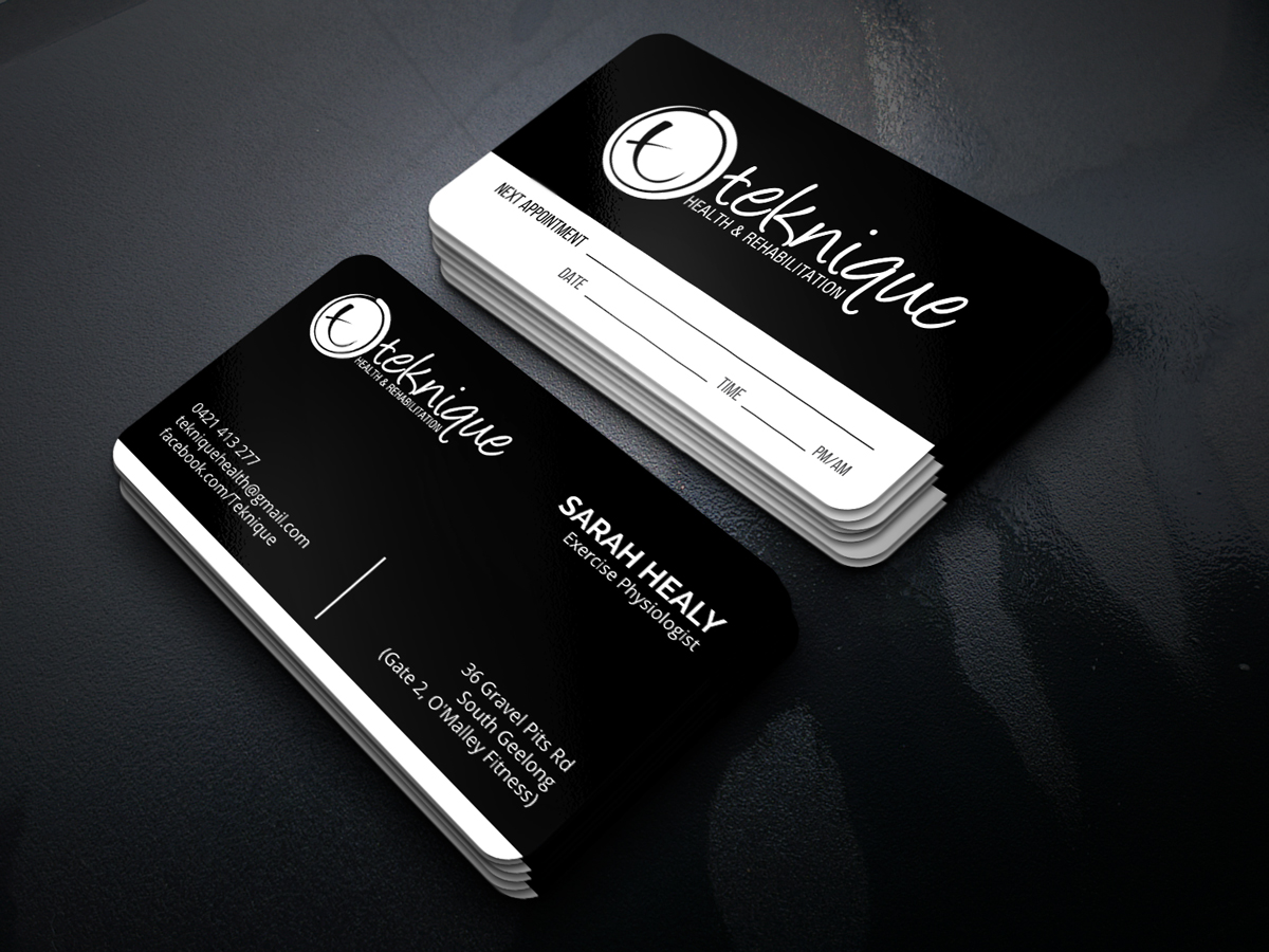 Business Card Design by JK18 for Teknique Health & Rehabilitation | Design #19016628
