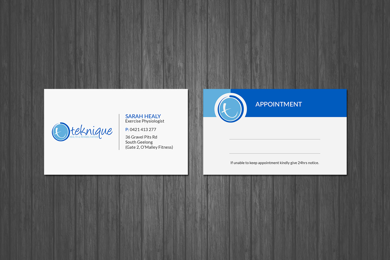 Visitenkarten-Design von Creations Box 2015 für Teknique Health & Rehabilitation | Design #19003927