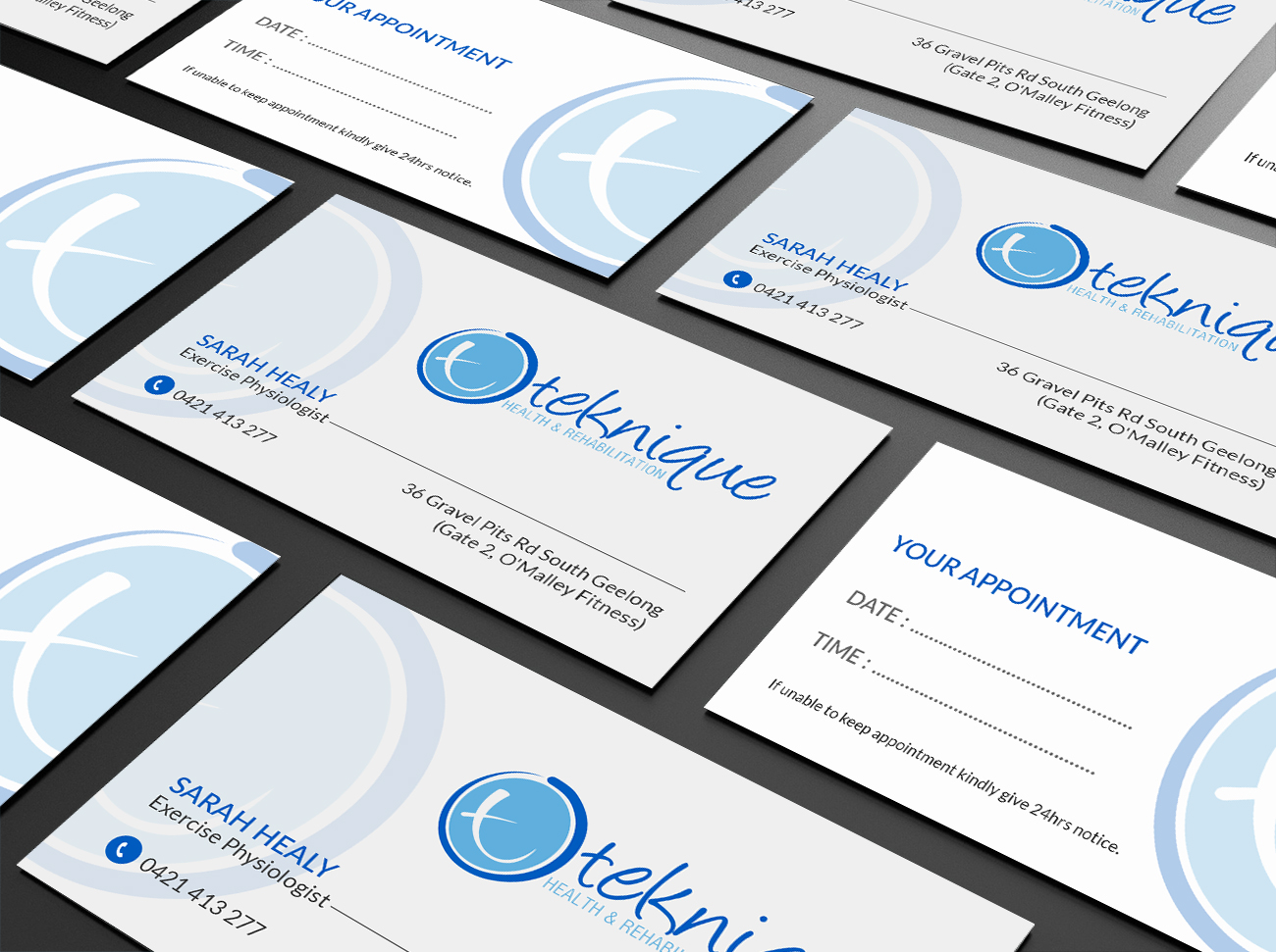 Business Card Design by Creations Box 2015 for Teknique Health & Rehabilitation | Design #19003929