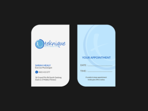 Business Card Design by Creations Box 2015 for Teknique Health & Rehabilitation | Design: #19003932