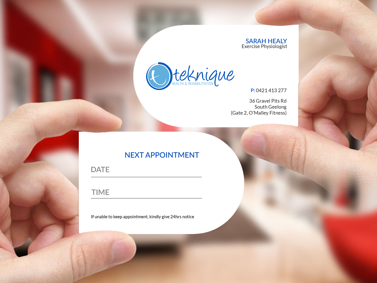 Business Card Design by Creations Box 2015 for Teknique Health & Rehabilitation | Design #19003939