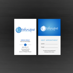 Business Card Design by Creations Box 2015 for Teknique Health & Rehabilitation | Design: #19003940