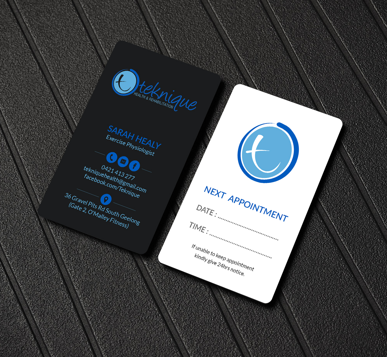 Business Card Design by Creations Box 2015 for Teknique Health & Rehabilitation | Design #19010210