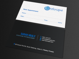 Diseño de Tarjeta de Presentación por chandrayaan.creative para Teknique Health & Rehabilitation | Diseño: #19007014