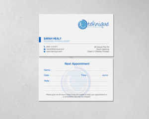 Diseño de Tarjeta de Presentación por chandrayaan.creative para Teknique Health & Rehabilitation | Diseño: #19007018