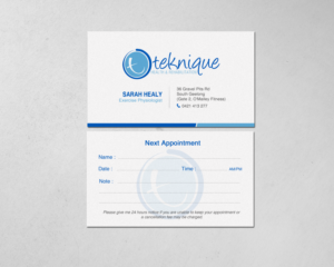 Diseño de Tarjeta de Presentación por chandrayaan.creative para Teknique Health & Rehabilitation | Diseño: #19007019
