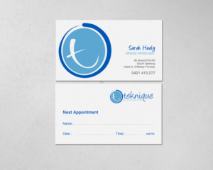 Diseño de Tarjeta de Presentación por chandrayaan.creative para Teknique Health & Rehabilitation | Diseño: #19007021