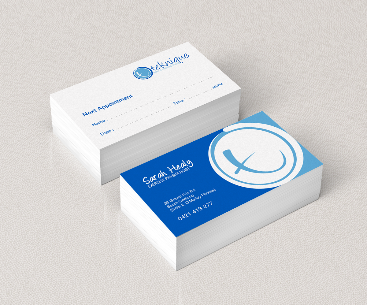 Diseño de Tarjeta de Presentación por chandrayaan.creative para Teknique Health & Rehabilitation | Diseño #19007026