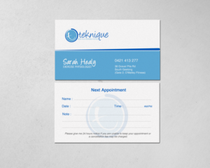 Business Card Design by chandrayaan.creative for Teknique Health & Rehabilitation | Design: #19007878