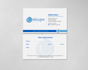 Business Card Design by chandrayaan.creative for Teknique Health & Rehabilitation | Design: #19007879