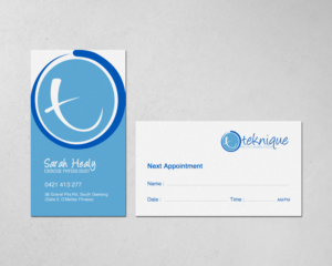 Business Card Design by chandrayaan.creative for Teknique Health & Rehabilitation | Design: #19007887