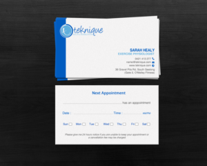 Business Card Design by chandrayaan.creative for Teknique Health & Rehabilitation | Design: #19011018