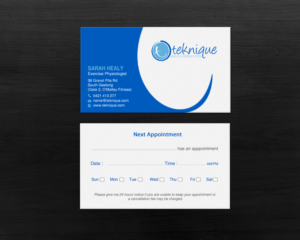 Business Card Design by chandrayaan.creative for Teknique Health & Rehabilitation | Design: #19011024