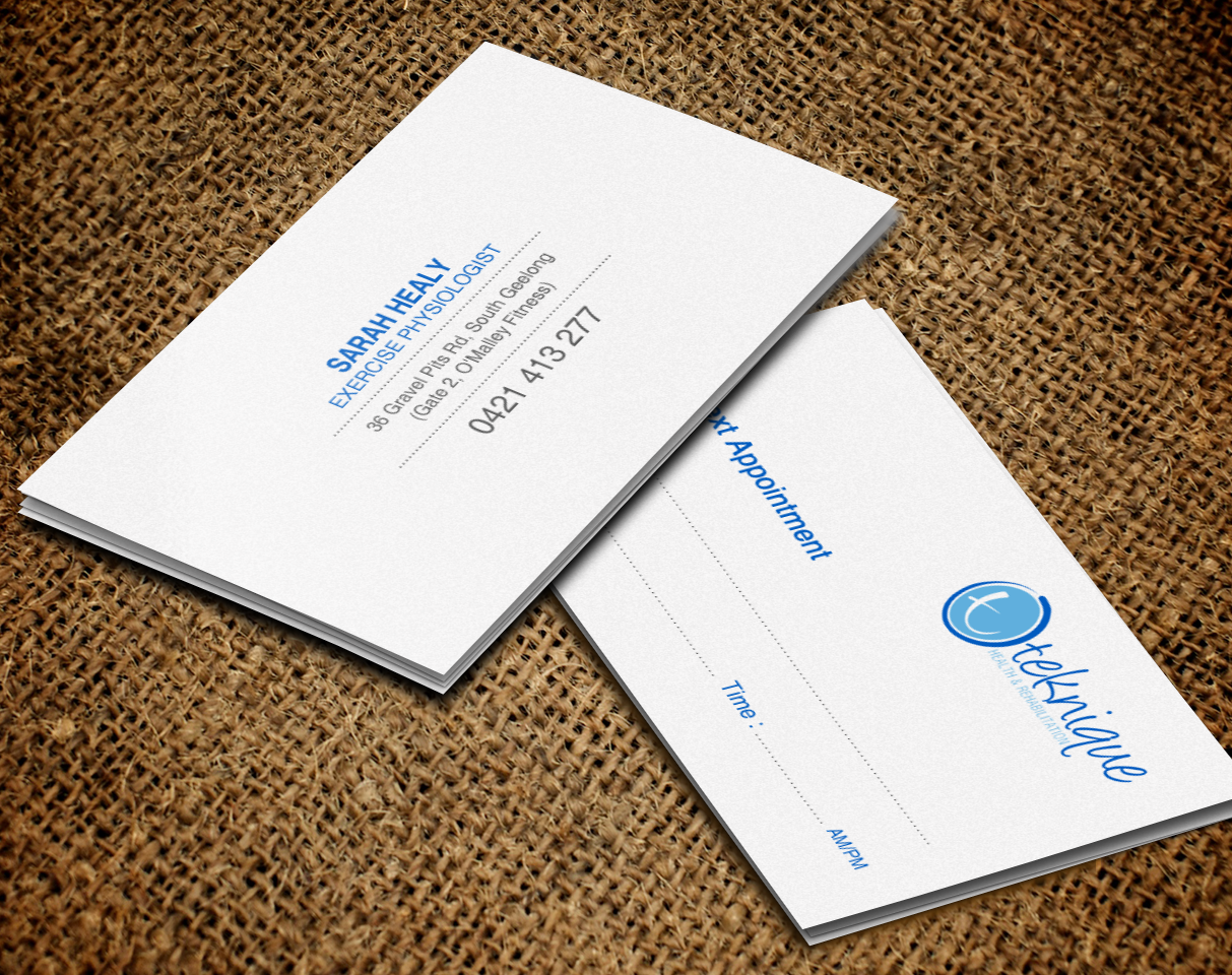 Business Card Design by chandrayaan.creative for Teknique Health & Rehabilitation | Design #19011030