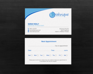 Business Card Design by chandrayaan.creative for Teknique Health & Rehabilitation | Design: #19011031