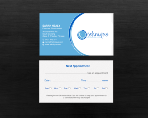 Business Card Design by chandrayaan.creative for Teknique Health & Rehabilitation | Design: #19011037