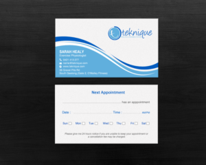 Business Card Design by chandrayaan.creative for Teknique Health & Rehabilitation | Design: #19011038
