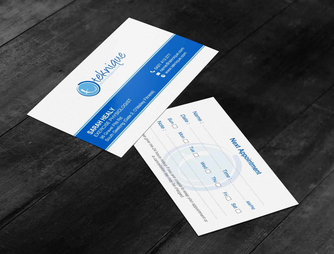 Visitenkarten-Design von chandrayaan.creative für Teknique Health & Rehabilitation | Design #19011045