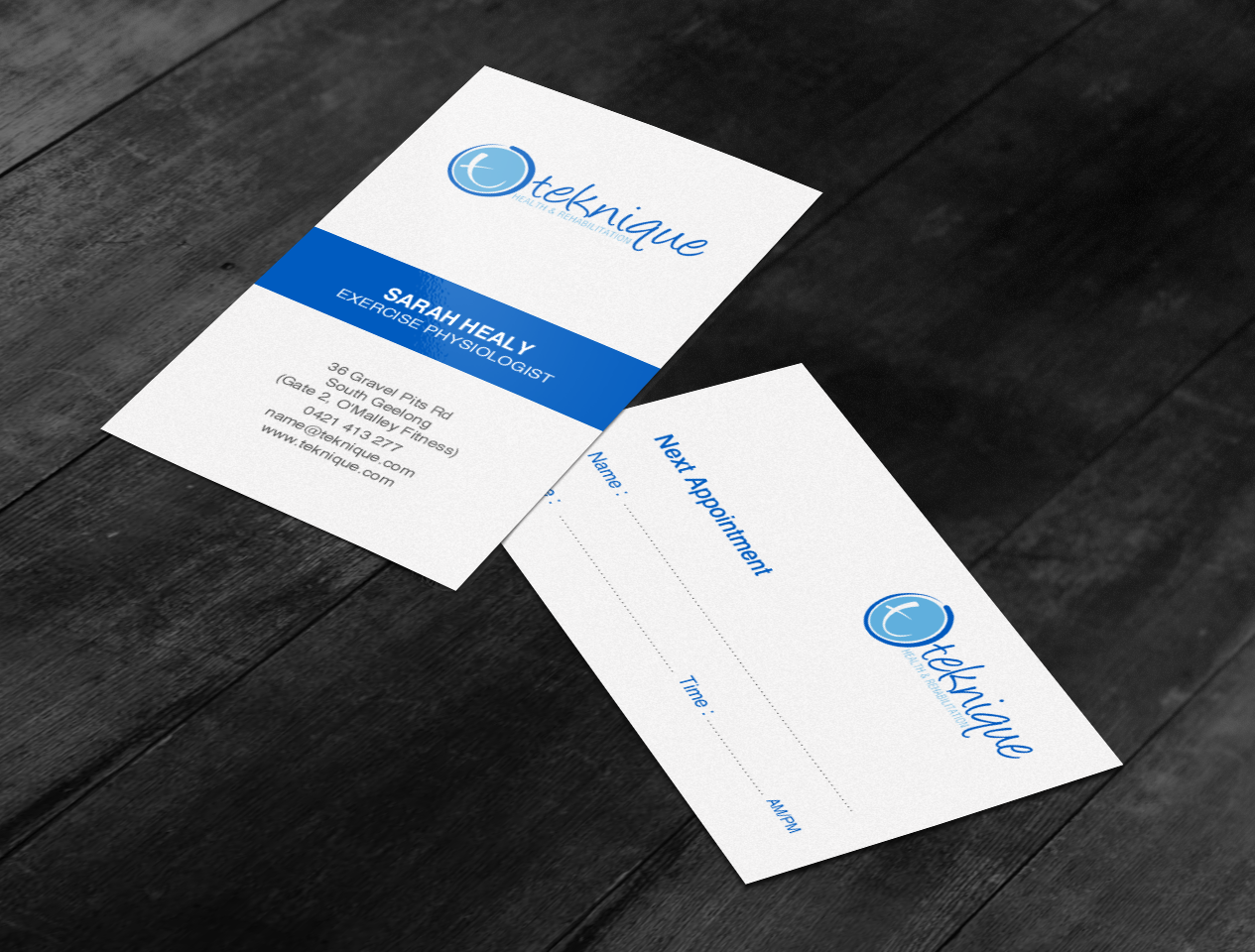 Visitenkarten-Design von chandrayaan.creative für Teknique Health & Rehabilitation | Design #19011935