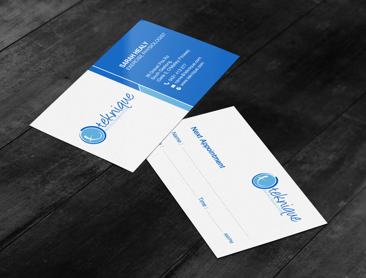 Business Card Design by chandrayaan.creative for Teknique Health & Rehabilitation | Design #19011943