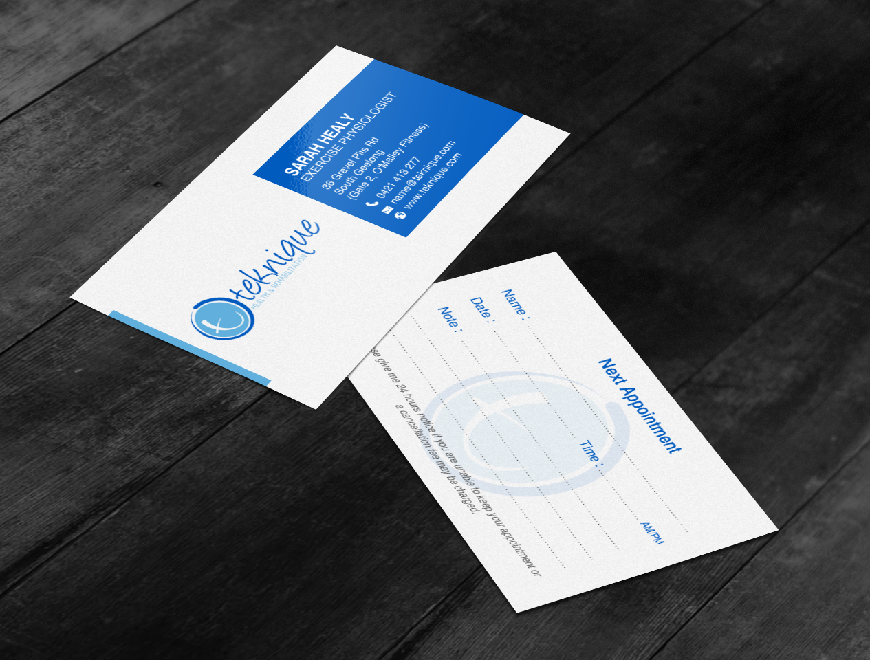 Business Card Design by chandrayaan.creative for Teknique Health & Rehabilitation | Design #19011947