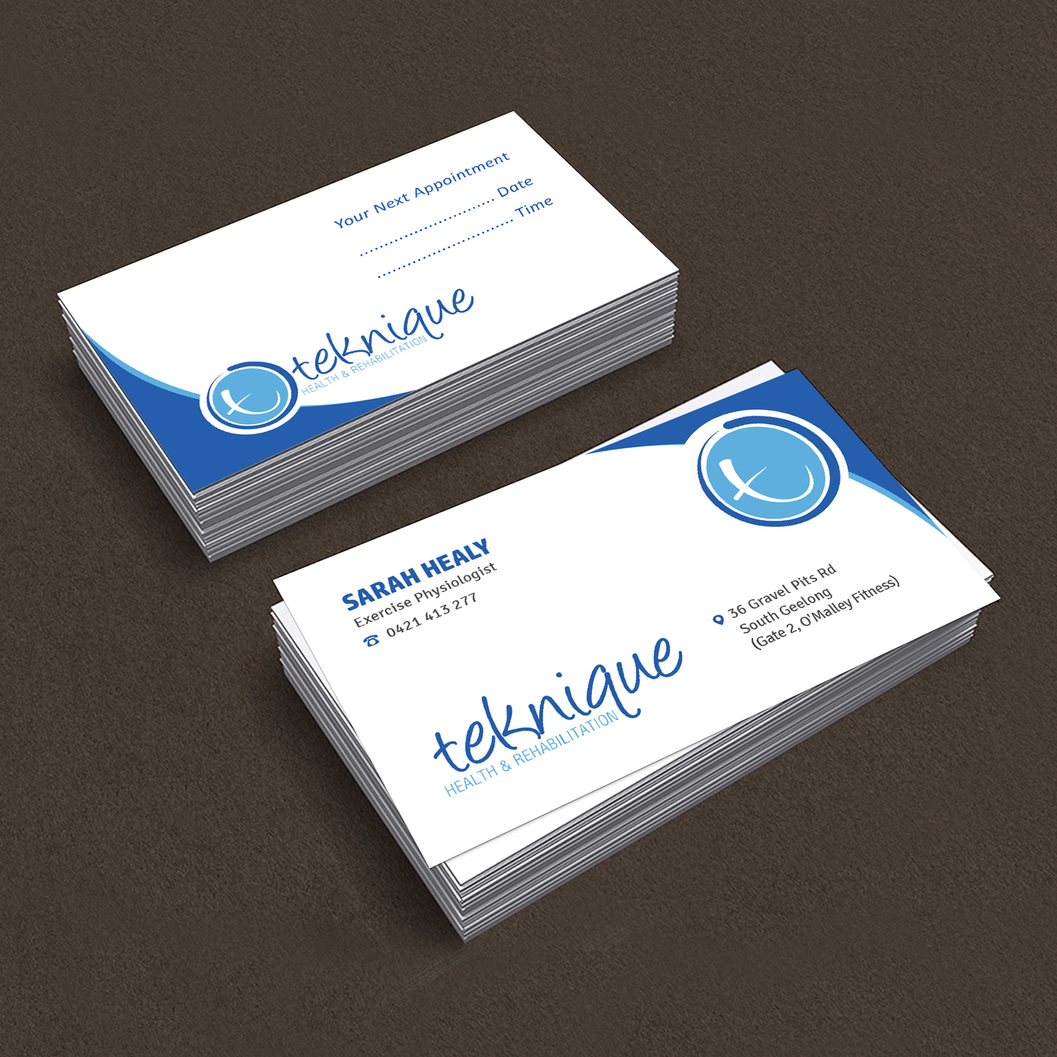 Diseño de Tarjeta de Presentación por Creative Jiniya para Teknique Health & Rehabilitation | Diseño #18999893