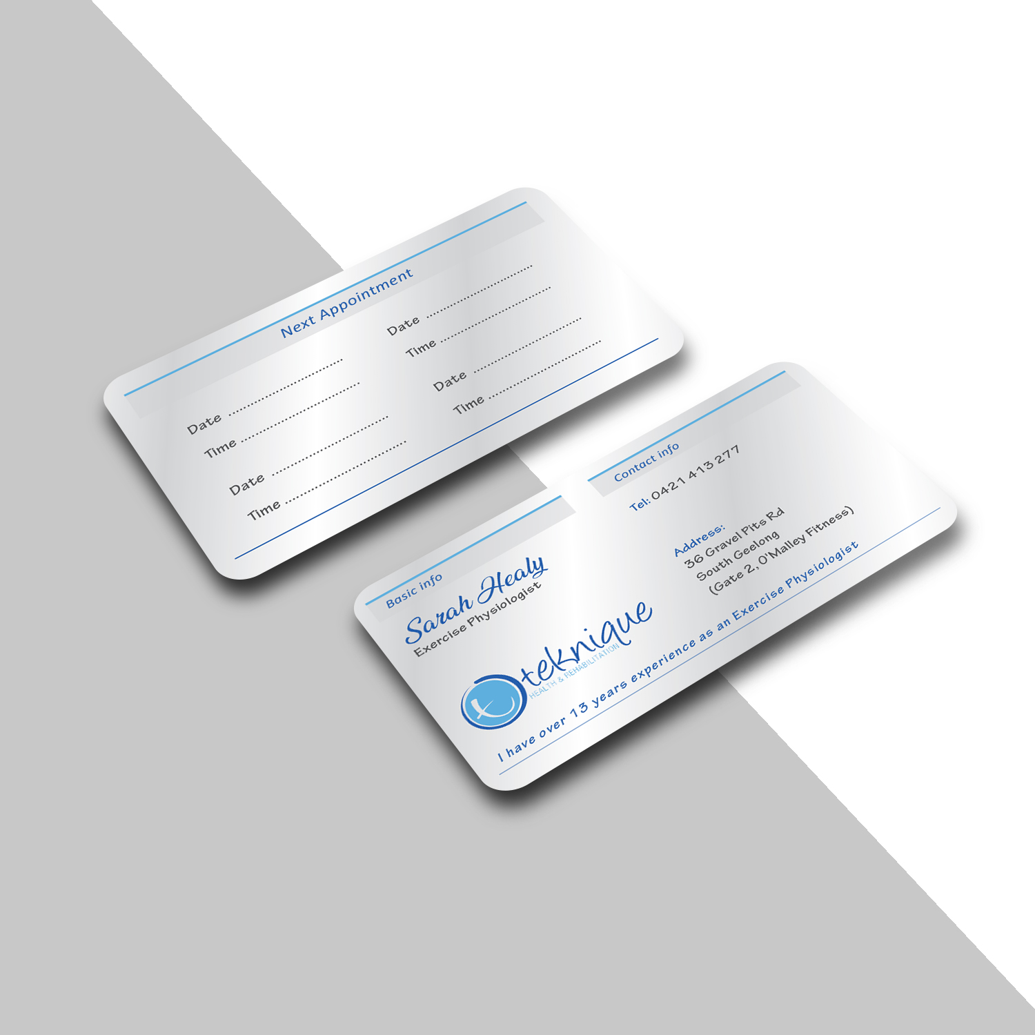 Diseño de Tarjeta de Presentación por Creative Jiniya para Teknique Health & Rehabilitation | Diseño #18999894