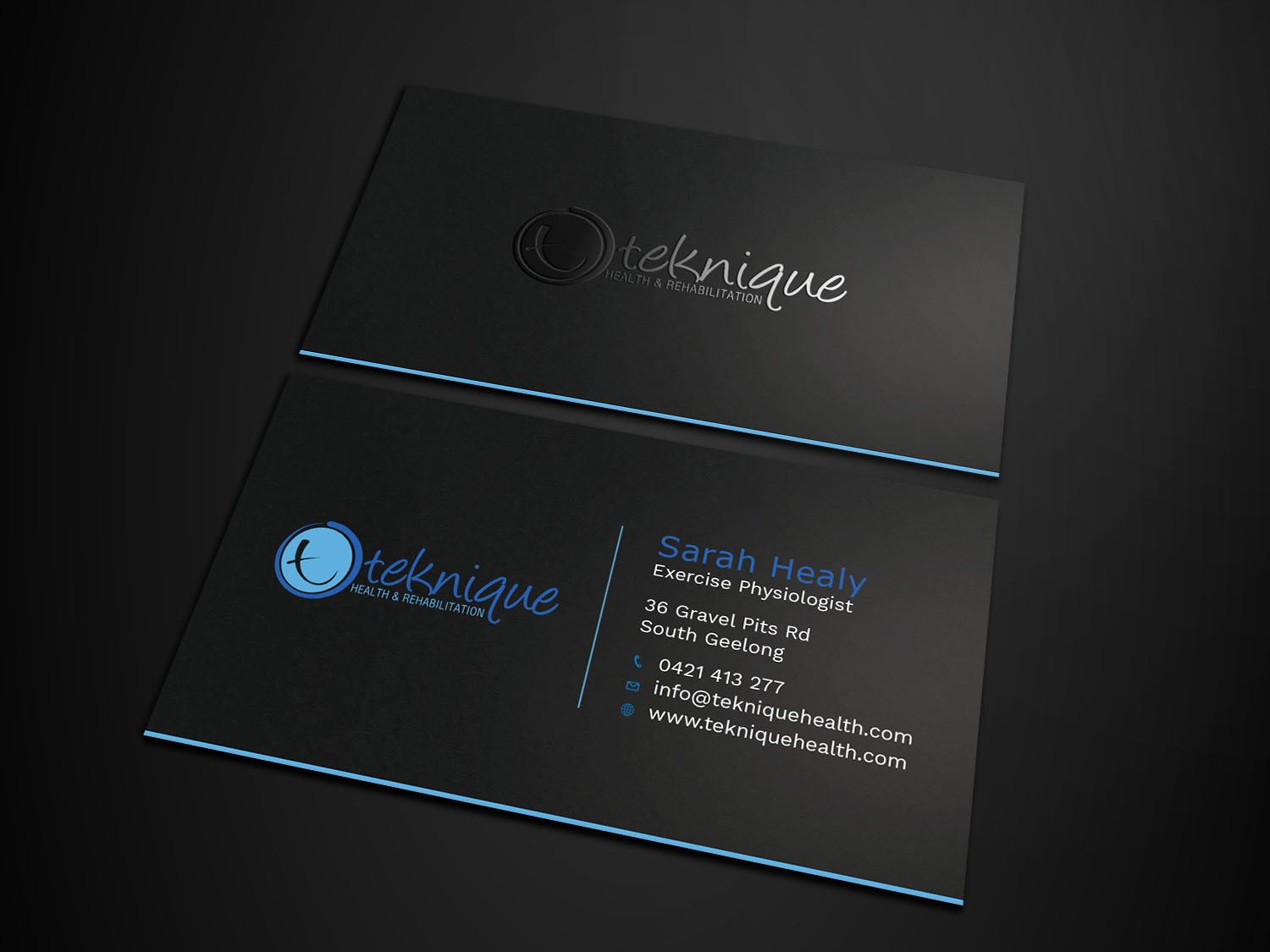 Visitenkarten-Design von Tripti Ranjan Gain für Teknique Health & Rehabilitation | Design #19001150