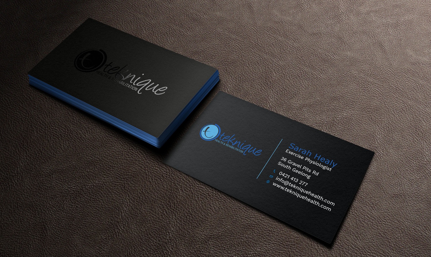 Business Card Design by Tripti Ranjan Gain for Teknique Health & Rehabilitation | Design #19001165