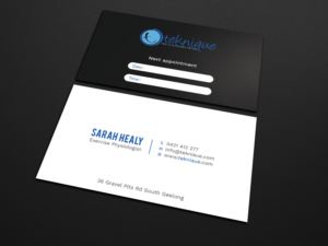 Business Card Design by Tripti Ranjan Gain for Teknique Health & Rehabilitation | Design: #19007112