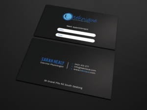Business Card Design by Tripti Ranjan Gain for Teknique Health & Rehabilitation | Design: #19007114