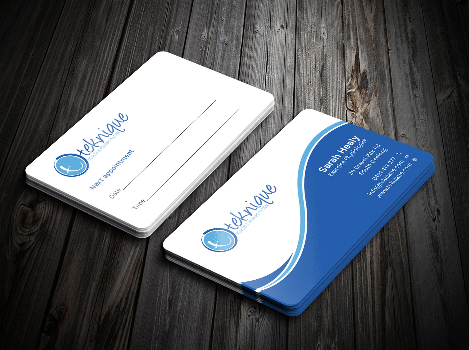 Visitenkarten-Design von Tripti Ranjan Gain für Teknique Health & Rehabilitation | Design #19007130