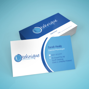 Diseño de Tarjeta de Presentación por Maxo-Biz para Teknique Health & Rehabilitation | Diseño: #19001153