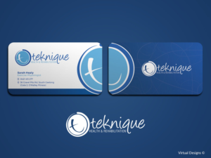 Diseño de Tarjeta de Presentación por Virtual Designs para Teknique Health & Rehabilitation | Diseño #19006132