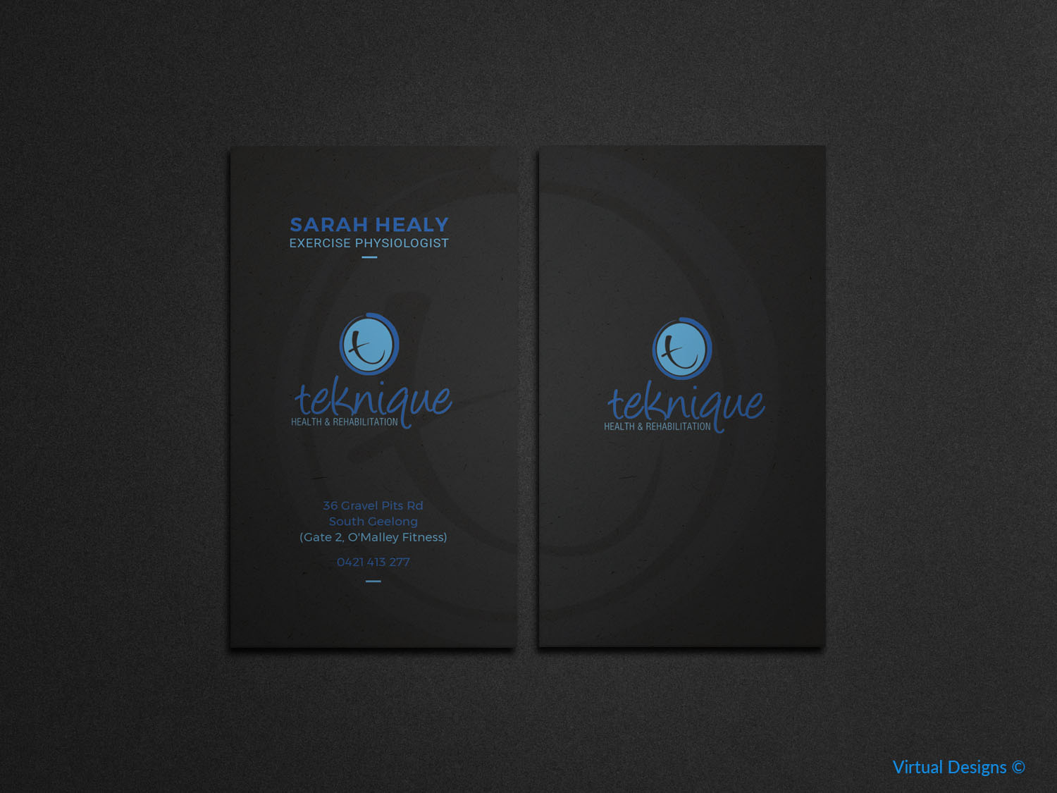 Business Card Design by SyncFuse™ Solutions for Teknique Health & Rehabilitation | Design #19010584