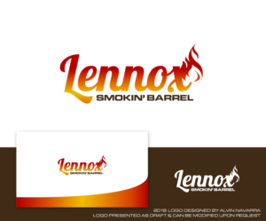 Logo Design by alvinnavarra for Lennox Smokin Barrel | Design: #18938261