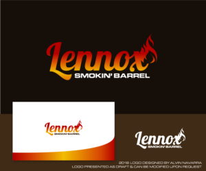 Logo Design by alvinnavarra for Lennox Smokin Barrel | Design: #18938274