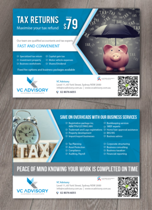 Accounting & Tax firm needs 2-sided A5 sided advertising flyer | Diseño de Flyer por alex989