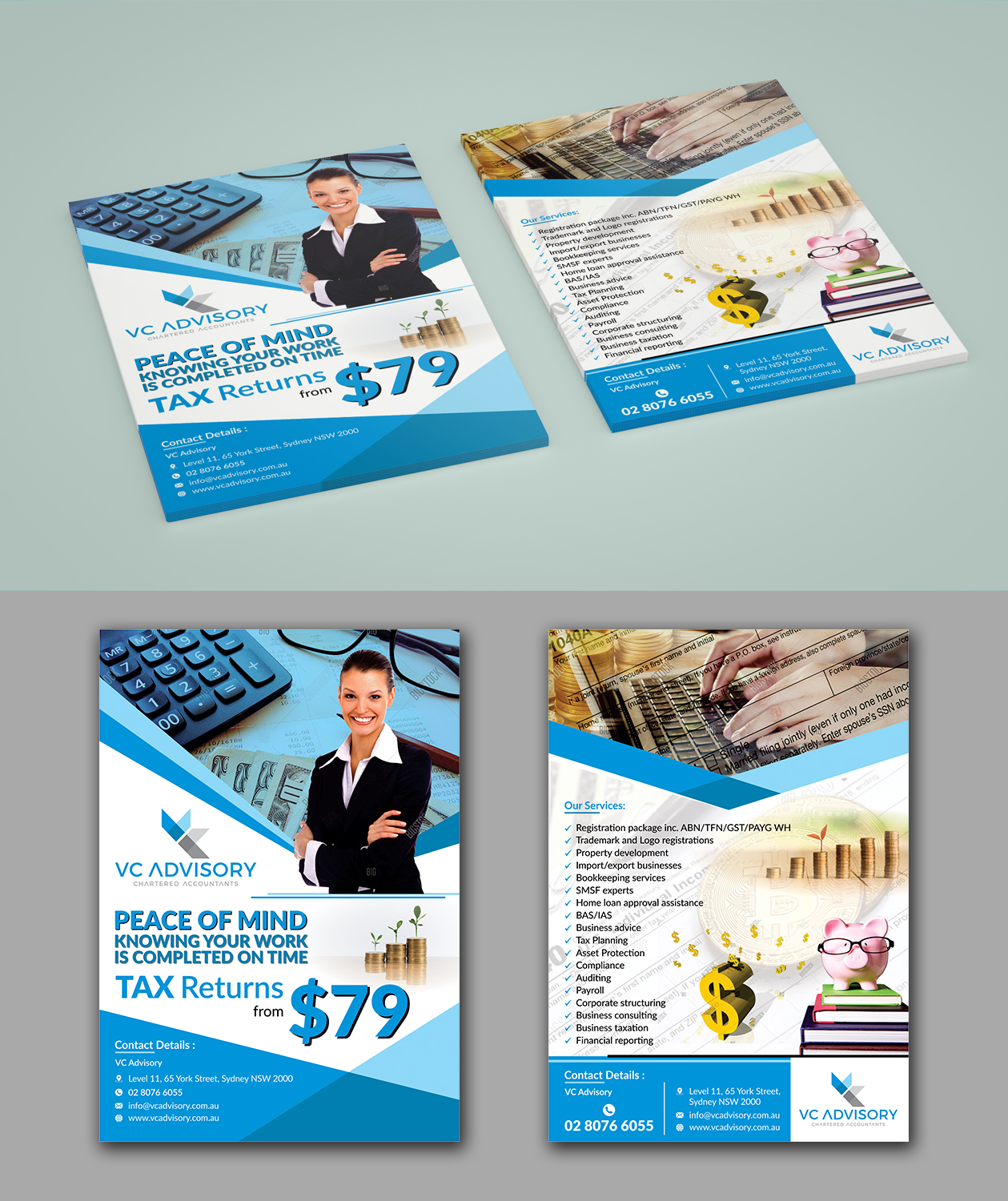 Flyer Design by ecorokerz for VC Advisory Pty Ltd | Design #18951327