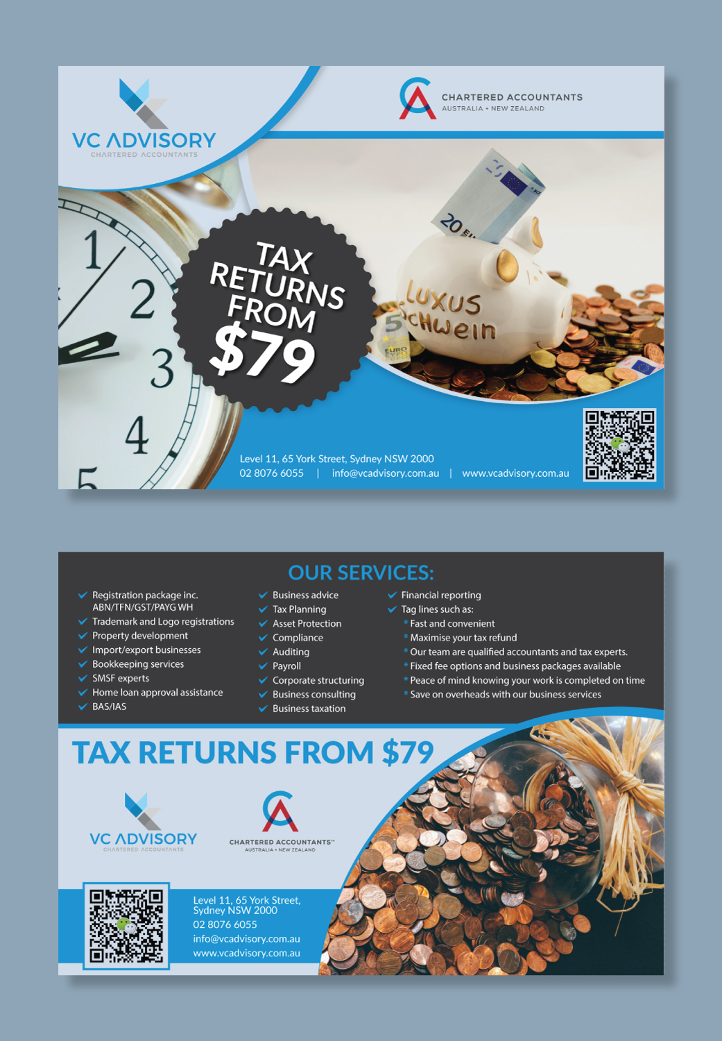 Design de Flyer par Dexter Solutions pour VC Advisory Pty Ltd | Design #18981974
